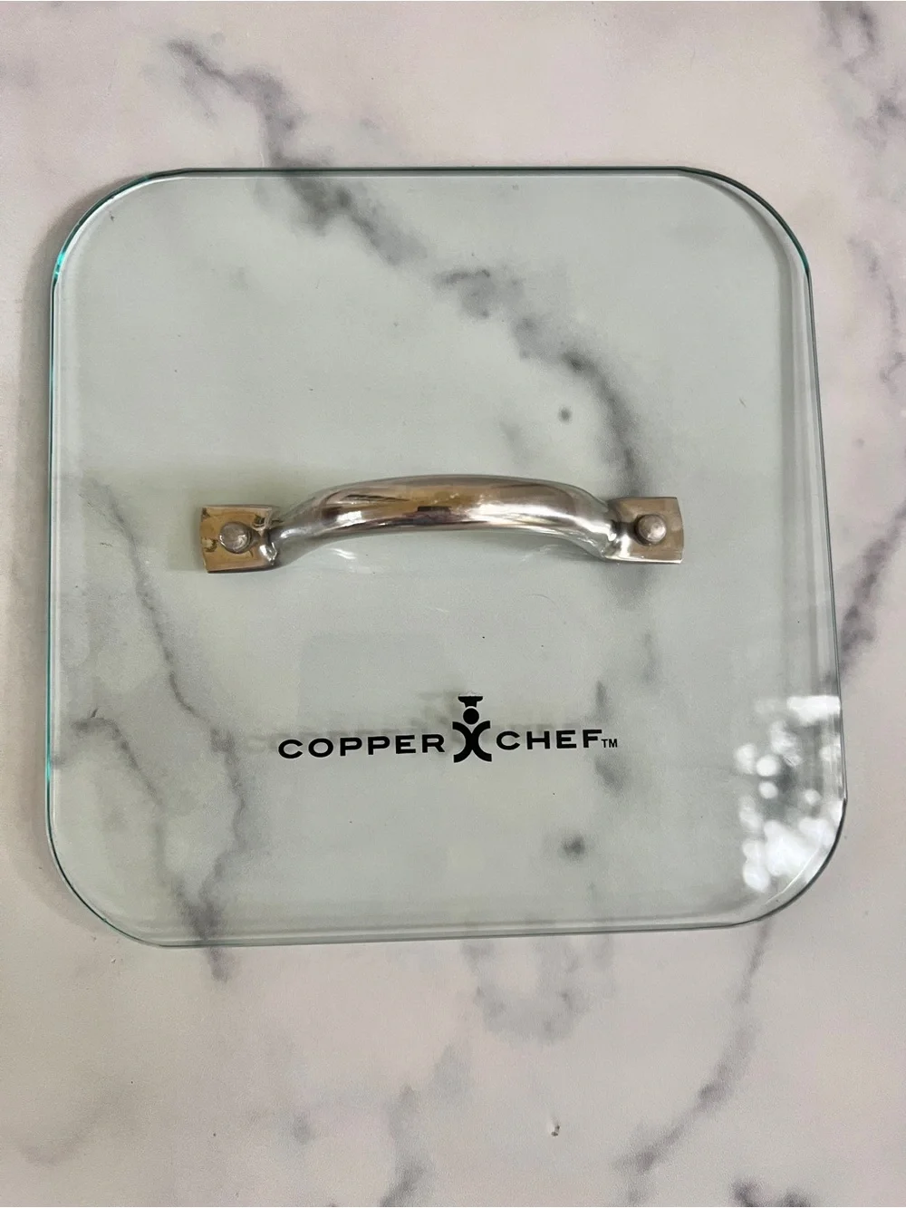 Copper Chef Square Glass Press with Metal Handle, 8